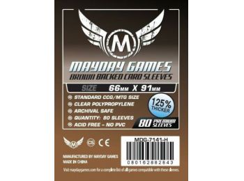 Kártyavédő tok - (80 db) Barna - 66 mm x 91 mm - Mayday Games MDG-7141-H