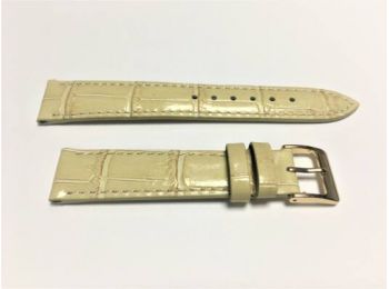 SZ2037 18mm bézs színű valódi  bőrszíj