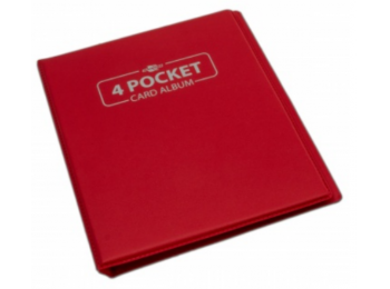 Card binder - kártya tartó mappa, piros (4 kártyás) - /E