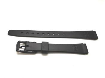 SZ2216 12mm  Q&Q fekete színű műanyag óraszíj