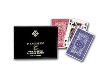 Kártya - francia kártya, 2*55 lap, 100% plasztik, Piatnik