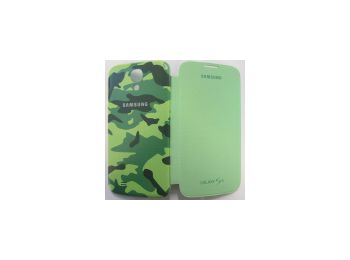 samsung EF-FI950MIMETICA oldalra nyíló szövetbevonatos gyári fliptok terepmintás zöld (i9500, i9505, i9506, i9515 Galaxy S4)*