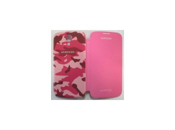 samsung EF-FI950MIMEROS oldalra nyíló szövetbevonatos gyári fliptok terepmintás pink (i9500, i9505, i9506, i9515 Galaxy S4)*