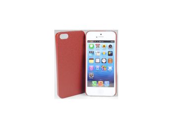 Jekod Shield bőrhatású műanyag hátlaptok kijelzővédő fóliával Apple iPhone 4,  4S barna*