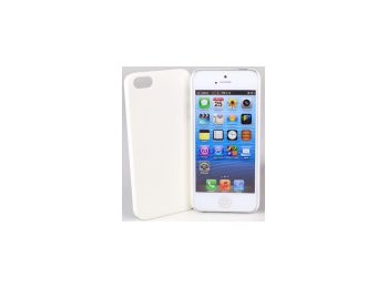 Jekod Shield bőrhatású műanyag hátlaptok kijelzővédő fóliával Apple iPhone 4,  4S fehér*