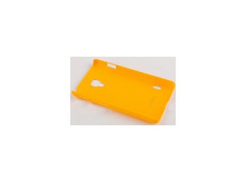 Jekod Super Cool matt műanyag hátlaptok kijelzővédő fóliával LG P715 Optimus L7 2 Dual-hoz sárga*