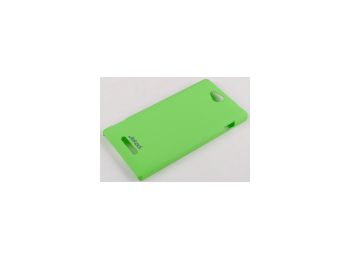 Jekod Super Cool matt műanyag hátlaptok kijelzővédő fóliával Sony C2305 Xperia C-hez zöld*