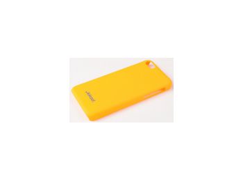 Jekod Super Cool matt műanyag hátlaptok kijelzővédő fóliával Apple iPhone 5C-hez sárga*