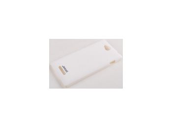 Jekod Super Cool matt műanyag hátlaptok kijelzővédő fóliával Sony C2305 Xperia C-hez fehér*