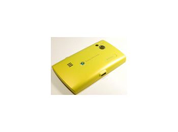 Sony Ericsson X10 mini pro (U20) akkufedél sárga (logoval)*