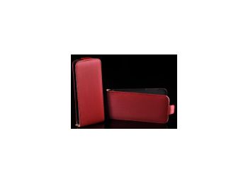 Telone Neo Slim lefelé nyíló,  fényes szövettel bevont fliptok LG P700 Optimus L7-hez piros*