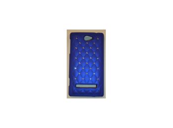 Telone Diamond matt műanyag hátlaptok strasszkövekkel HTC WIndows Phone 8S-hez kék*