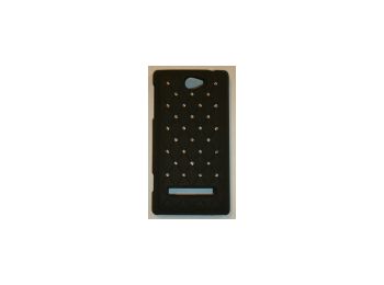 Telone Diamond matt műanyag hátlaptok strasszkövekkel HTC WIndows Phone 8S-hez fekete*