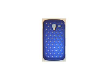 Telone Diamond matt műanyag hátlaptok strasszkövekkel Samsung i8160 Galaxy Ace 2-höz kék*
