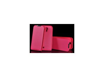 Telone Iron lefelé nyíló fényes szövetbevonatos fliptok Sony ST25 Xperia U-hoz pink*