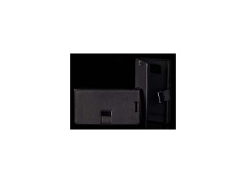 Telone Book oldalra nyíló bőrbevonatos fliptok LG E610 Optimus L5-höz fekete*