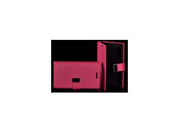 Telone Book oldalra nyíló bőrbevonatos fliptok LG E610 Optimus L5-höz pink*