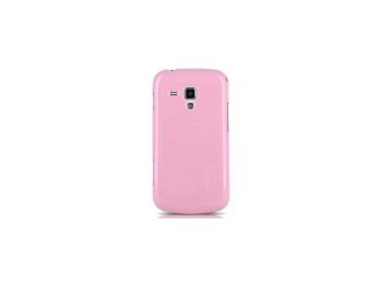 Nillkin Shining fényes műanyag hátlaptok kijelzővédő fóliával Samsung S7562 Galaxy S Duos-hoz rózsaszín*
