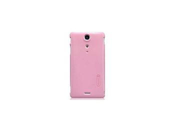Nillkin Shining fényes műanyag hátlaptok kijelzővédő fóliával Sony LT29 Xperia TX-hez rózsaszín*