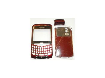 Blackberry 8300,  8310,  8320 előlap,  akkufedél és alsó takaró piros*