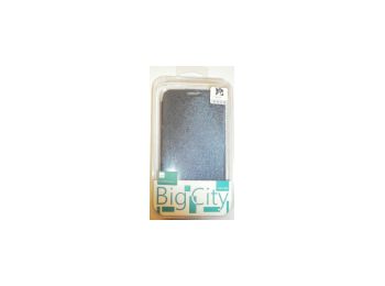 Rock Big City oldalra nyíló bőrhatású fliptok Samsung i8750 Ativ S-hez sötétkék*