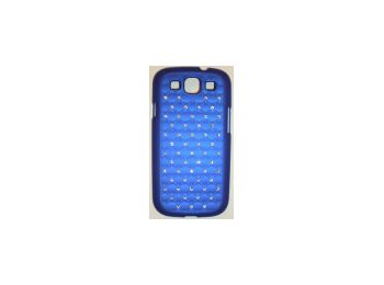 Telone Diamond matt műanyag hátlaptok strasszkövekkel Samsung i9301, i9305, i9300 Galaxy S3-hoz kék*