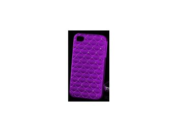 Telone Diamond matt műanyag hátlaptok strasszkövekkel Apple iPhone 5, 5S, SE-hez lila*