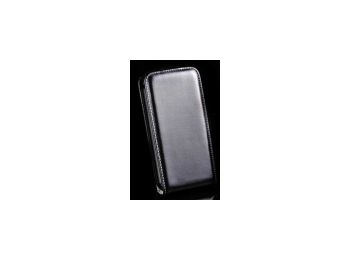 Telone Slim lefelé nyíló bőrbevonatos fliptok Sony LT30 Xperia T-hez fekete*