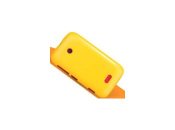 Nillkin Multi-color fényes műanyag hátlaptok kijelzővédő fóliával Nokia Lumia 510-hez sárga*