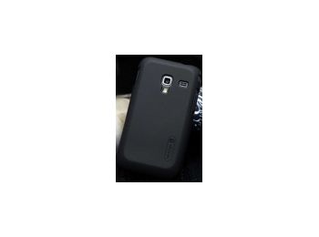 Nillkin Super Frosted érdes műanyag hátlaptok kijelzővédő fóliával Samsung S7500 Galaxy Ace Plus-hoz fekete*