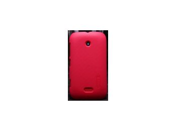 Nillkin Super Frosted érdes műanyag hátlaptok kijelzővédő fóliával Nokia Lumia 510-hez piros*