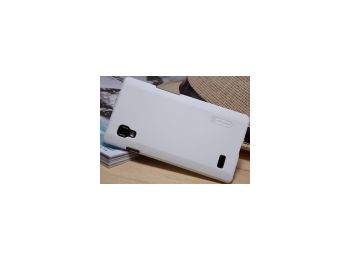 Nillkin Super Frosted érdes műanyag hátlaptok kijelzővédő fóliával LG P760 Optimus L9-hez fehér*