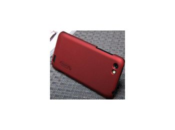 Nillkin Super Frosted érdes műanyag hátlaptok kijelzővédő fóliával HTC One V-hez piros*
