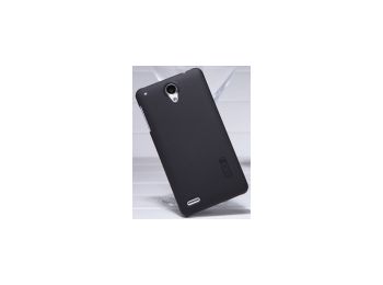 Nillkin Super Frosted érdes műanyag hátlaptok kijelzővédő fóliával HTC One S-hez fekete*
