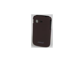 Jekod Super Cool műanyag hátlaptok kijelzővédő fóliával Samsung S5300 Galaxy Pocket-hez barna*
