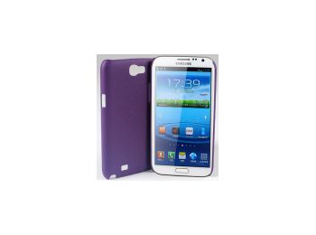 Jekod Shield bőrhatású műanyag hátlaptok kijelzővédő fóliával Samsung N7100, N7105, Galaxy Note 2 lila*