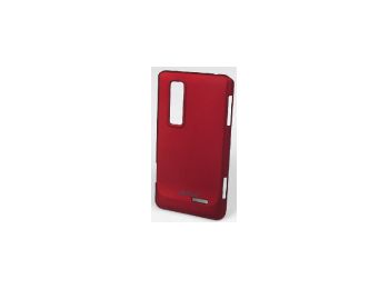 Jekod Super Cool műanyag hátlaptok kijelzővédő fóliával LG P720 Optimus 3D Max-hoz piros*