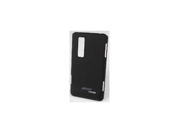 Jekod Super Cool műanyag hátlaptok kijelzővédő fóliával LG P720 Optimus 3D Max-hoz fekete*