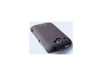 Jekod Super Cool hátlaptok kijelzővédő fóliával HTC G8 Wildfire-höz barna*