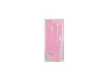 Jekod Shiny fényes műanyag hátlaptok kijelzővédő fóliával Sony MT25 Xperia Neo L-hez rózsaszín*