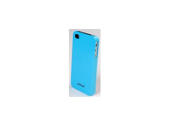 Jekod Shiny fényes műanyag hátlaptok kijelzővédő fóliával Apple iPhone 4,  4S-hez kék*