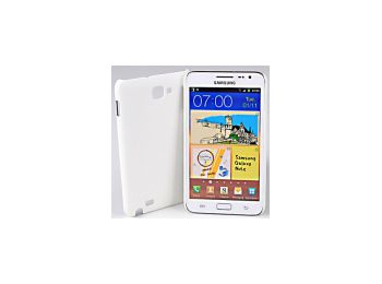 Jekod Shield bőr hátlaptok kijelzővédő fóliával Samsung i9220 (N7000) Galaxy Note-hoz fehér*