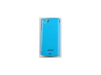 Jekod Shiny hátlaptok kijelzővédő fóliával Sony Ericsson X12 (LT15) Xperia Arc-hoz kék*