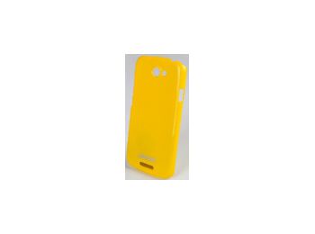 Jekod Shiny hátlaptok kijelzővédő fóliával HTC One S-hez sárga*