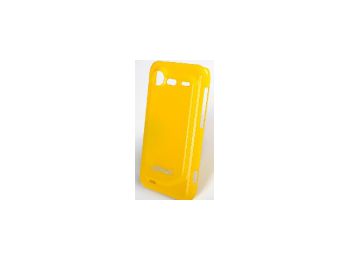 Jekod Shiny hátlaptok kijelzővédő fóliával HTC Incredible S-hez sárga*