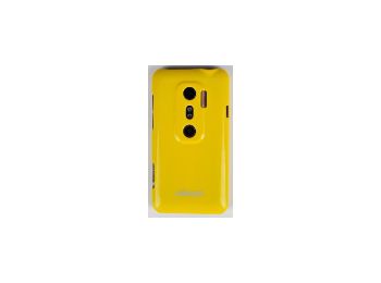 Jekod Shiny hátlaptok kijelzővédő fóliával HTC Evo 3D-hez sárga*